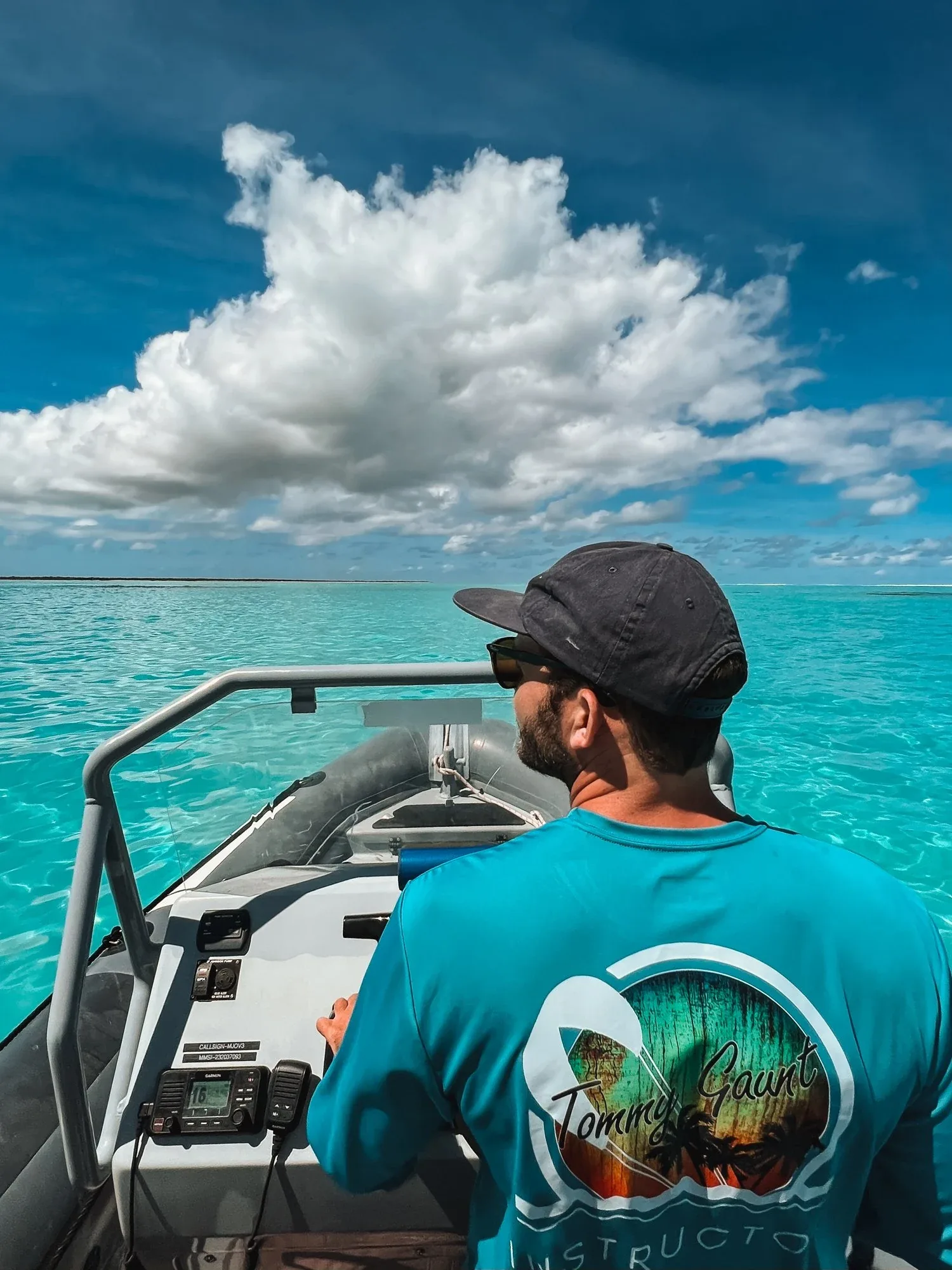 Our captain at the helm of the RIB